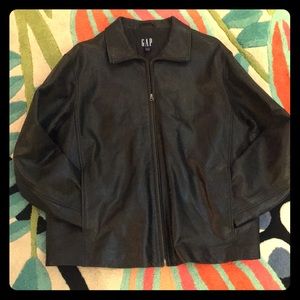 GAP black Leather Jacket size XL,TRUE CLASSIC👌🏼